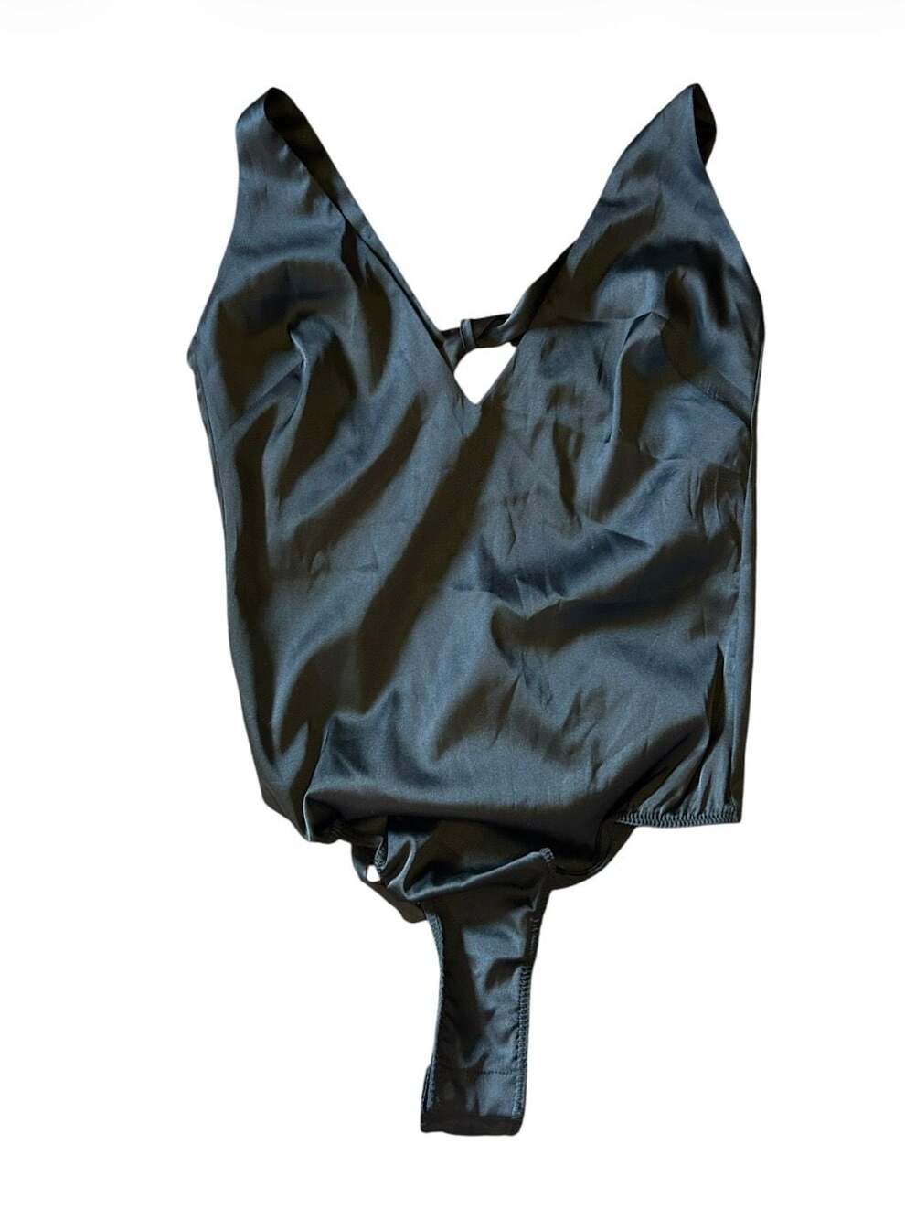 For Love & Lemons Small Bodysuit Black Silk